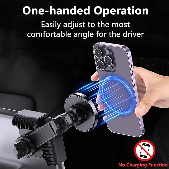 Tesla Phone Mount, MagSafe Strongest Magnet Power Magnetic Car Phone Holder Mount for Tesla 3/Y Accessories Fits for All iPhone & Android Phones - with Magnetic Ring