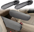 Smeyta 2PC Car Front Seat Armrest Covers,Universal Size Seat Arm Rest Cover,Flat Cloth Fabric Armrest Cover,Car Interior Accessories(Gray,1Pair)