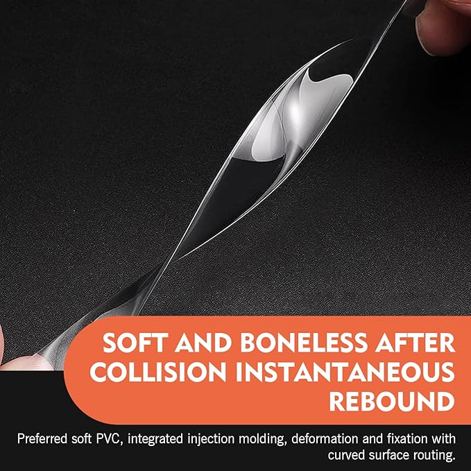 8 PCS Car Door Handle Protector, Scratch-Resistant Elastic Protection for Rearview Bumper Door Bowl Handle, No-Trace Self-Adhesive Paint Guard Stickers, Ultra-Clear Sticker (Transparent)