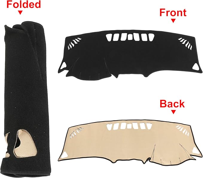 X AUTOHAUX Car Dashboard Cover Non-Slip Mat Carpet Polyester for Chevrolet Equinox 2017-2019