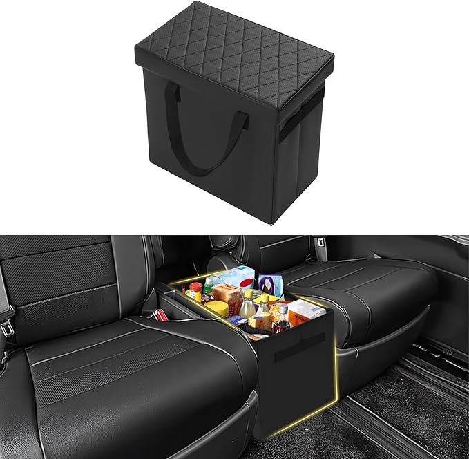 Mixsuper Liner Car Seat Organizer for Toyota Sienna 2021-2025 2026, Console Organizer Backseat Box for Toyota Sienna, Dog Toy Box Storage Bin Kids Toys Baby Supplies Travel Accessories