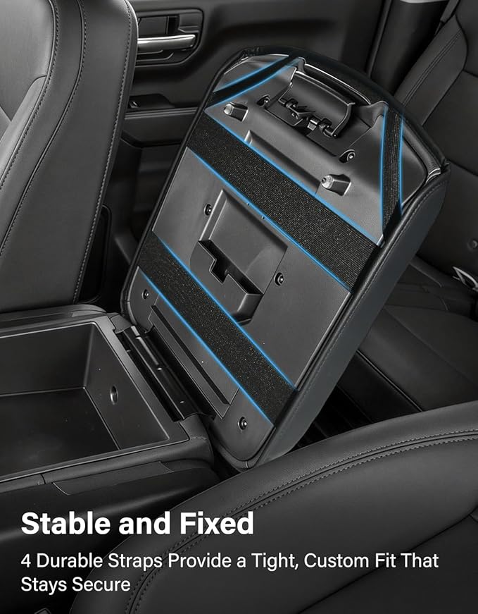 Center Console Armrest Cover for 2019-2026 Chevy Silverado & GMC Sierra 1500 2500 3500 HD Accessories,Microfiber Leather Arm Rest Lid Protector Pad, Anti-Scratch(Fits Jump Seat Console Only)