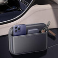 ZQLYCSK Driver's Car Storage Bag, Small Car Side Pocket Organizer for Car Seats, Doors and Consoles, PU Leather (Black)