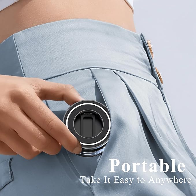 LnkXT Vacuum Magnetic Phone Holder for Car,Full Metal Body,Vacuum Suction Phone Mount,Magsafe Car Mount for iPhone, Folding Holder for iPhone and Android (White)