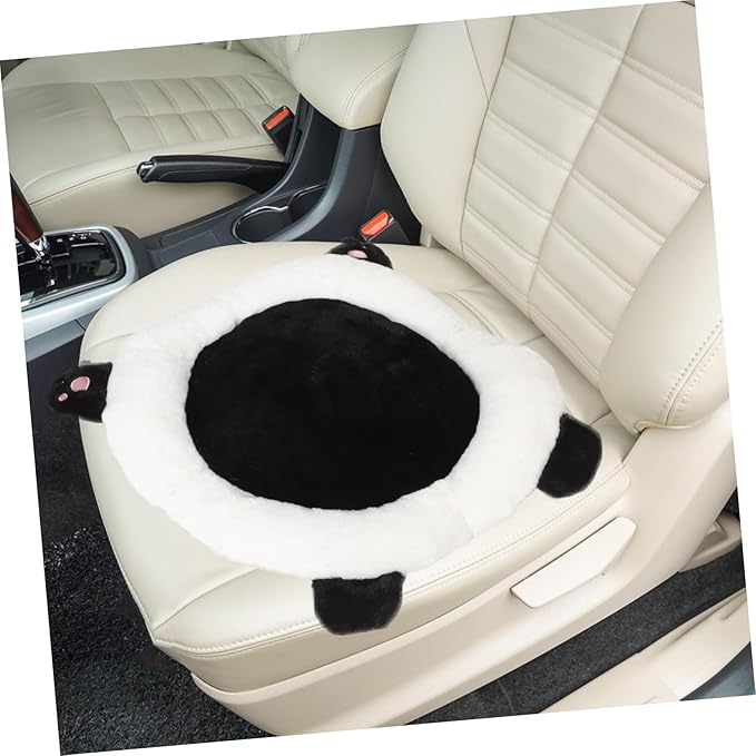 Healifty Cute Panda Car Seat Cushion Lumbar Support Pillow Easy to Clean Creative Design for Comfort for Drives Cars Trucks
