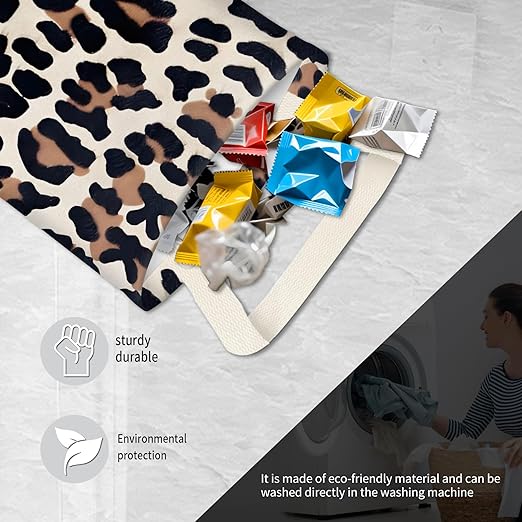 BEAKND Hanging Car Garbage Bag, Cute Car Trash Can Bag, Automotive Accessories for Women Men Cute Brown Black Leopard