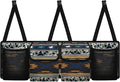 CLOHOMIN Aztec Ethnic Horse Backseat Car Organizer Hanging Cargo Storage Organizer with 4 Pockets Blue Car Seatback Organizer for Most Vehicle Car Interior Accessories
