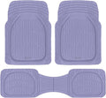 CARBELLA Rubber 4-Piece Purple Car Floor Mats - Universal Trim To Fit All Weather Purple Car Accessories - Girl Car Accessories for Women & Cute Car Mats for Women Lavender Girly Car Decor Truck & SUV
