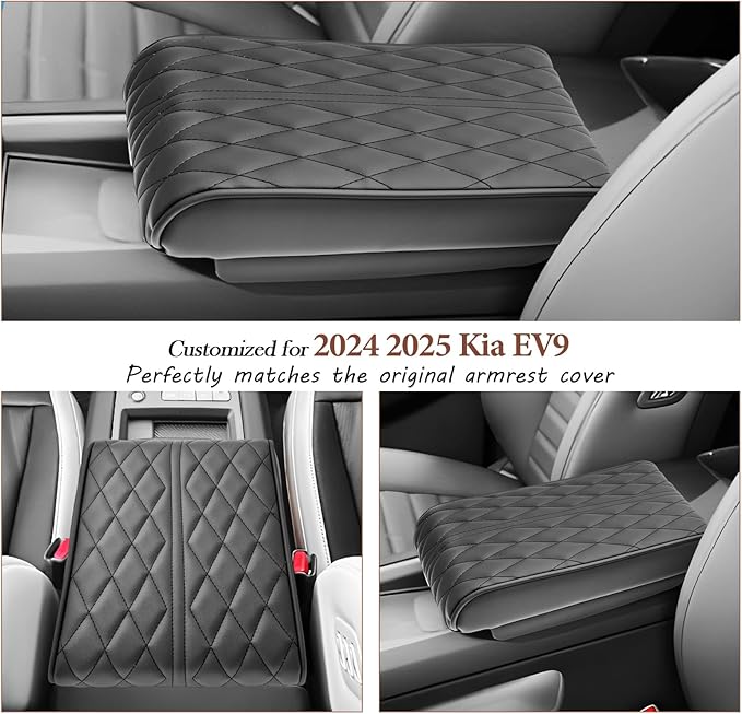 SKTU for 2024 2025 2026 Kia EV9 Armrest Cover for 2024 2025 2026 Kia EV9 Center Console Cover Kia EV9 2024 2025 2026 Accessories 2024 2025 2026 EV9 Center Console Cushion EV9 Seat Box Cover Soft