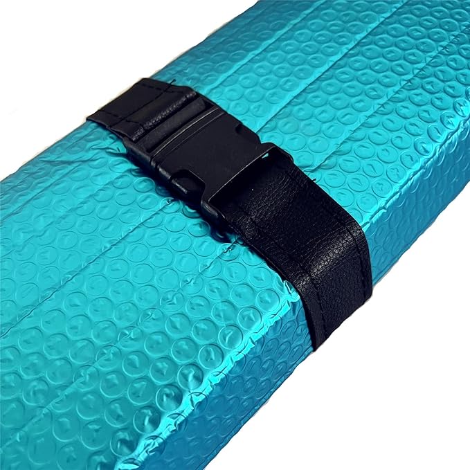 Car Windshield Sunshade-Thicken 5-Layer Bubble Block Heat and Sun UV Rays,Front Windshield Sun Shade,Sun Visor for Car- Keeps Your Vehicle Cool - 57 x 27.5 Inch (Blue)