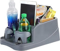Zinytrae Universal Big Center Console for Cars, Trucks, Minivans, SUVs, Car Console Organizer with 2 Adjustable Cup Holders, Seatbelt for Secure Hold Car Seat Organizer, Truck Floor Console