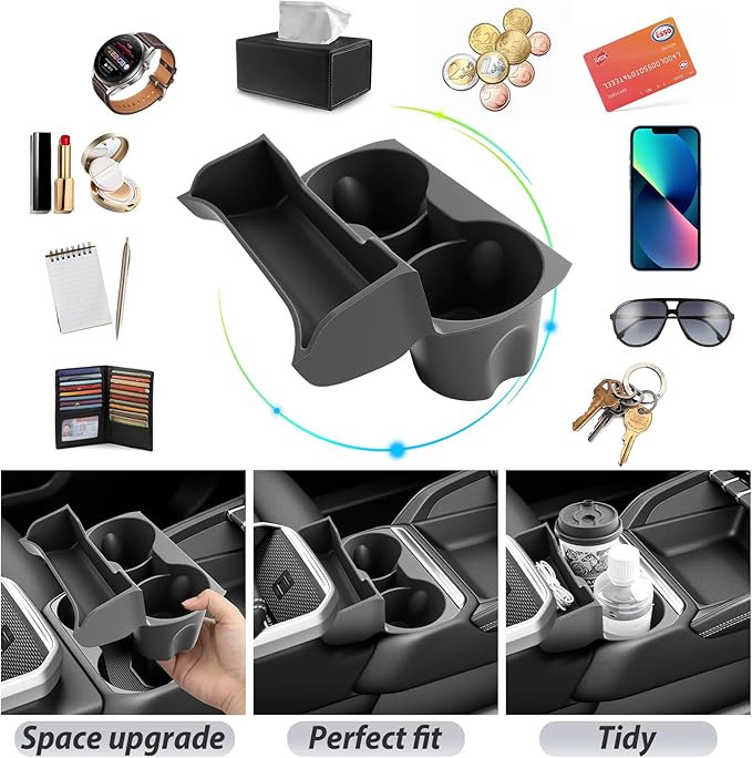 SKTU for 2025 2026 GMC Terrain Center Console Organizer for 2025 2026 GMC Terrain (Elevation/AT4/Denali) Cup Holder & Console Organizer GMC Terrain 2025 2026 Accessories Durable Cup Holder Organizer