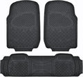 BDK MaxDuty Rubber Floor Mat for Car, SUV,Van & Truck - Super Heavy Duty Rubber , Trim to Fit & 3 Piece (Black)