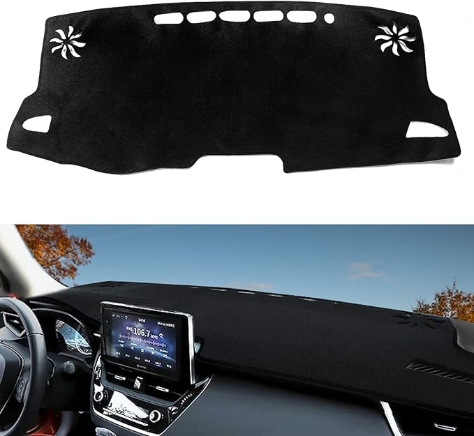 MODIGT Dashboard Board Cover Mat Pad Compatible with 2019 2020 2021 2022 2023 2024 2025 Toyota Corolla Non-Slip Sunshield Protector Dash Cover Carpet Black