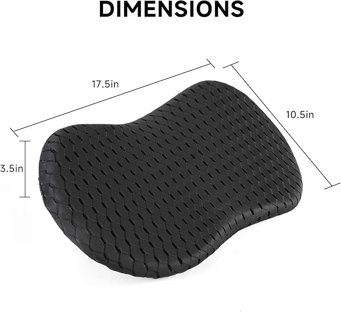 Car Seat Cushion - Memory Foam Car Seat Pad - Sciatica & Lower Back Pain Relief - Car Seat Cushions for Driving - Road Trip Essentials for Drivers(3D Black)