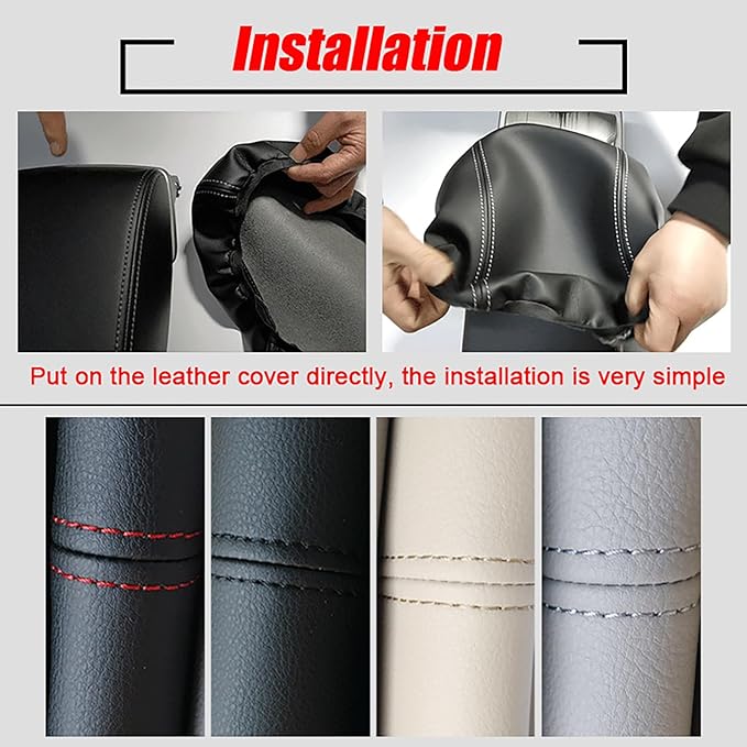 Center Console Armrest Cover for Mazda CX30 2020 2021 2022 2023 2024 2025 2026, Center Console Cover, Car Arm Rest Covering Anti-Scratch Arm Rest Cushion Pad,Black+White line