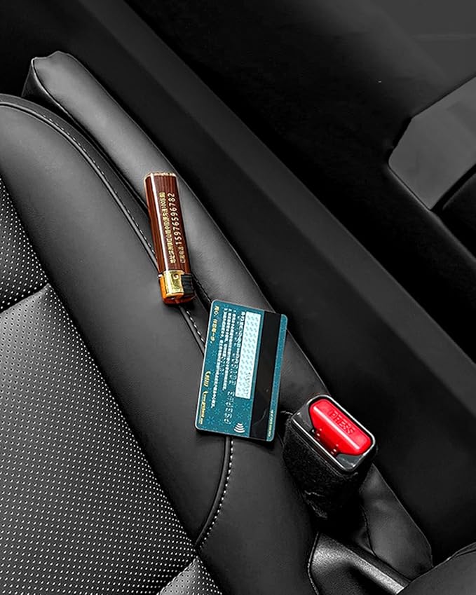 Nosxxus Leather Car Seat Gap Filler Spacer Universal Seat Gap Filler Plug for Car SUV Truck Fit Organizer Fill The Gap Between Seat and Console Stop Things from Dropping