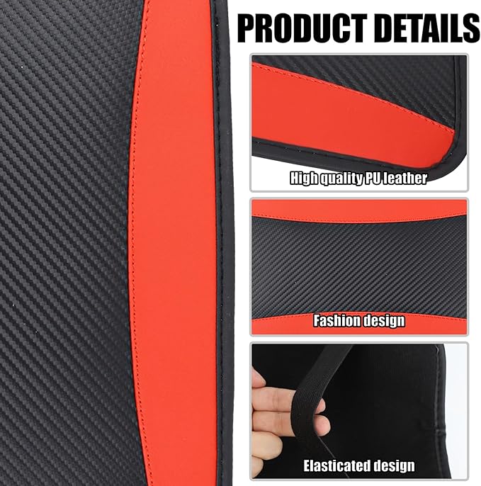 Hovom Car Center Console Cover, 12.72"×7.15" Leather Armrest Cover for Cars, Stylish Auto Armrest Cushion Pad, Anti-Scratch Vehicle Arm Rest Protector, Universal Interior Car Accessories (Red)