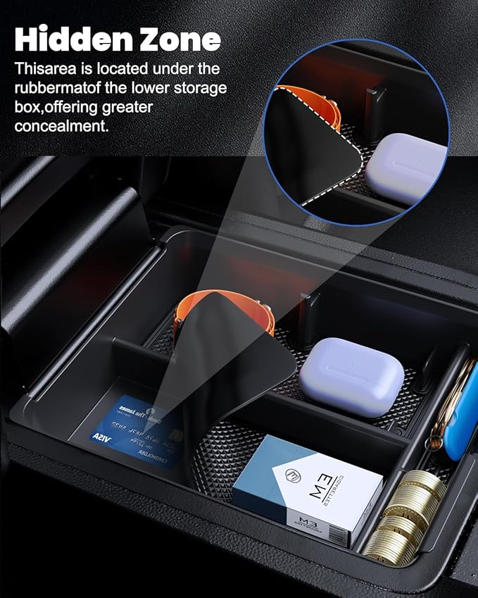 Wexyldra Center Console Organizer Compatible with Honda Pilot 2023–2026 & Honda Passport 2026 – Center Console Storage Box Divider Inserts Interior Accessories ABS Material, Keep Your Cabin Neat