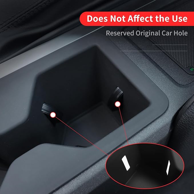 Car Interior Silica Gel Pad Decoration Suitable for 2024 2025 2026 Land Cruiser 250 1958 Prado Lc250 Central Control Water Cup Protective Pad Modification Accessories (Central Control Water Cup Mat)