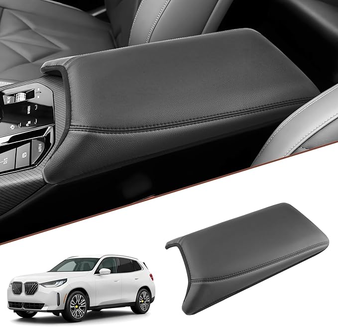 SKTU for 2025 2026 BMW X3 Center Console Cover for 2025 2026 BMW X3 Armrest Cover BMW X3 2025 2026 Accessories Seat Box Cover 2025 2026 X3 (30 xDrive/M50 xDrive) Center Console Cushion [Soft, Durable]