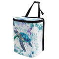 DISNIMO Tie Dye Sea Turtle Car Trash Can with Lid, Car Accessories Leak-Proof Waterproof Car Garbage Bin Collapsible Portable Car Storage Organizer Trash Bag for Car SUV Trucks