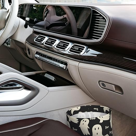 YANGDADA Ghost Pattern Car Trash Can Small Portable Car Garbage Bag for Back Front Seat RV's Camping Accessories