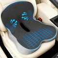 Car Seat Cushion with Lumbar Support for Long Sitting, Ergonomic Memory Foam Driving Seat Cushions for Semi Truck Bus Driver Trucker, Non Slip Office Chair Cushion (Dark Light Gray)