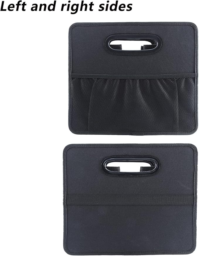 Foldable Car Organizer - Trunk Organizer and Storage for Car, SUV, Sedan (Oxford Cloth - Black, 20.5" x 12.4")