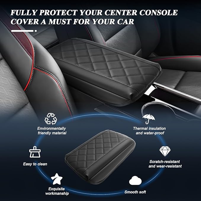BIBIBO 2025 2026 Chevy Equinox Center Console Cover for 2025-2026 Chevy Equinox (LT/RS/ACTIV) Arm Rest Cover 2025 Chevrolet Equinox Accessories 2025 2026 Chevy Equinox Armrest Cover