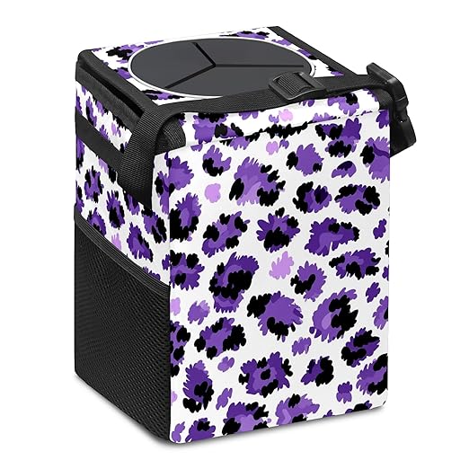GVGHIDZ Car Trash Can – Multi-Purpose, Lightweight and Portable with Durable Water-Resistant Coating, No Installation Required, Practical and Ample Capacity, Variety of Colors.Tiger Pattern