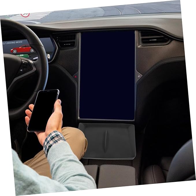 Car Interior -Skid Silicone Charging Pad for Fast Cordless Charging Mat Non- Soft Silicone for Center Console and Convenience