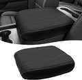 Center Console Cover for Chevy Silverado 1500 Accessories & GMC Sierra 2019-2026, Yukon & Tahoe & Suburban 2021-2026, Bucket Seat Only, Vinyl Armrest Middle Console Cover, Black-Gray Stitch