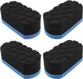 Hitefu 4pcs Tire Shine Dressing Applicator Pad, Washable Tire Shine Sponge Car Detailing Foam Sponge, Tire Polish Applicator for Tire Shine, Tire Gel, Tire Wet, Tire Balm