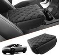 SKTU 2024 2025 2026 Cybertruck Accessories Center Console Cover for 2024 2025 2026 Tesla Cybertruck Armrest Cover Cybertruck Accessories Cybertruck Center Console Cushion (Argyle&Black Dots w/Pockets)