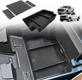 Muslogy Center Console Organizer Compatible with 2022-2026 Chevy Silverado/GMC Sierra 1500, 2024-2026 Silverado & Sierra 2500 3500HD Armrest Storage - Full w/Bucket Seats ONLY(Console Tray&Mats Set)