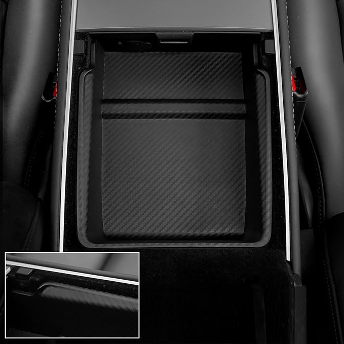 BurtyPokie 2021-2024 Tesla Model Y Center Console Organizer Tray Compatible with 2021-2023 Tesla Model 3 Center Console Tray,Tesla Highland Accessories