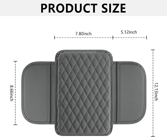Car Center Console Cover for Hummer H2 2003-2009, Car Armrest Cover Cushion Arm Rest Cover Auto Interior Arm Rest Seat Box Pad Accessories,Grey