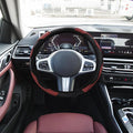 Car Steering Wheel Cover, 15 Inch Microfiber PU Leather Car Steering Wheel Cover, Breathable Anti-Slip Steering Wheels Accessories for Men Women, Car Interior Accessories for Most Cars
