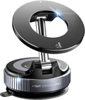 CloudValley Magnetic Car Phone Mount, [Compatible with MagSafe] 360° Adjustable Foldable Holder for Dashboard, 80LBS Suction & 2800gf Magnet, Car Accessories for iPhone 17/16 Pro Max 15 14, Black