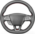 MEWANT Hand Stitch Steering Wheel Cover for Ford Focus (ST | RS) 2015-2018 Customized Version by Artificial Leather