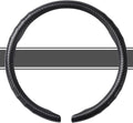 West Llama Carbon Fiber Car Steering Wheel Cove,rThin Steering Wheel Wrap Universal 14.5-15 Inch,Fit Cars,SUVs,Trucks(Black-O-Shaped)