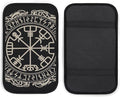 for Black Celtic Viking Design Magical Runic Comp Car Center Console Armrest Cover Car Handrail Box Cushion Handrail Box Armrest Cushion Middle Consoles Protector for Most Car