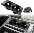 Muslogy Center Console Cup Holder Inserts Compatible with 2021-2024 2025 Ford F150 F-150 Accessories Middle Console Drink Holder Liner TPE Organizer Non-Slip Drink Stopper(Bucket Seat Only)