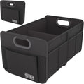 Homeve Car Trunk Organizer, Collapsible Multi-Compartment Car Organizer, Black, 2 Compart-Small