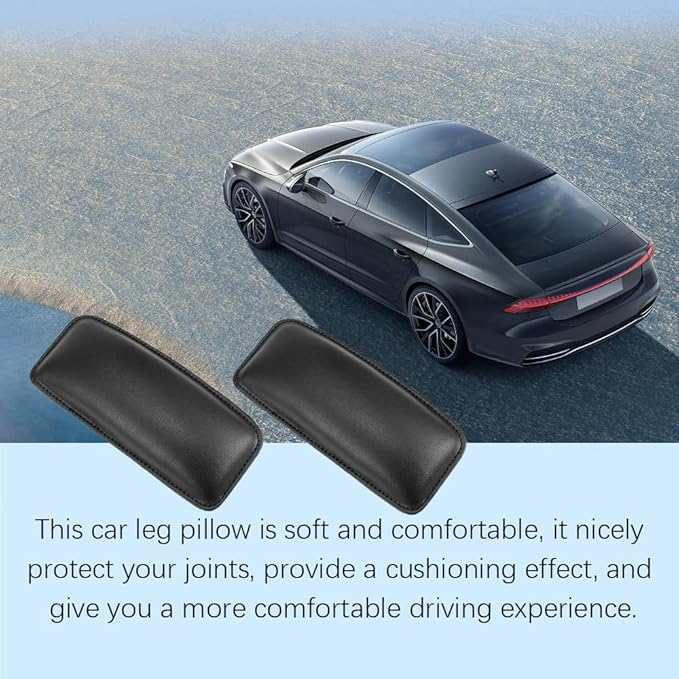 HAOBO 2PS Car Knee Cushion, Car Armrest Pad, Universal Car Center Console Cushion Pad Comfort Pillow, Automotive Interior Accessories Soft Leather Car Armrest Comfort Pillows Fits for Most Cars