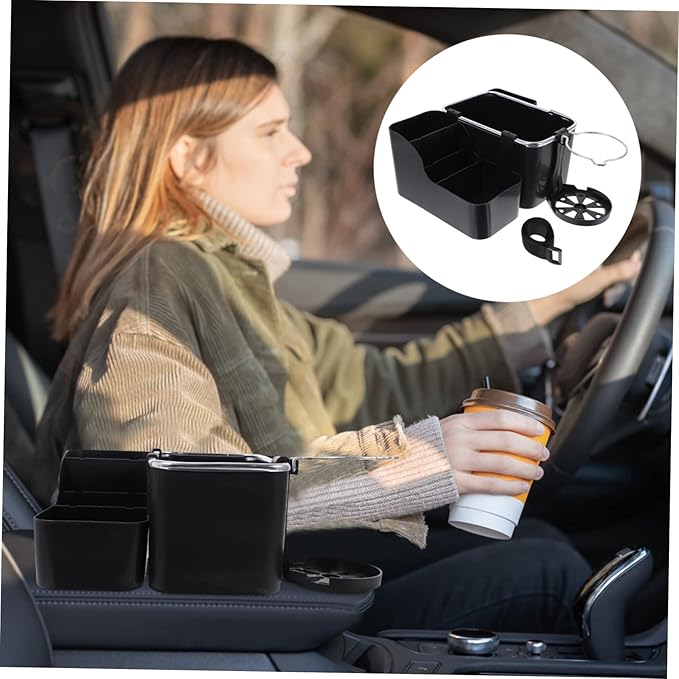 9334a Center Console Organizer Storage Box Multifunctional Armrest Container with Smooth Sliding Design Car Interior Organizer for Phones Coins and Accessories Compatible with
