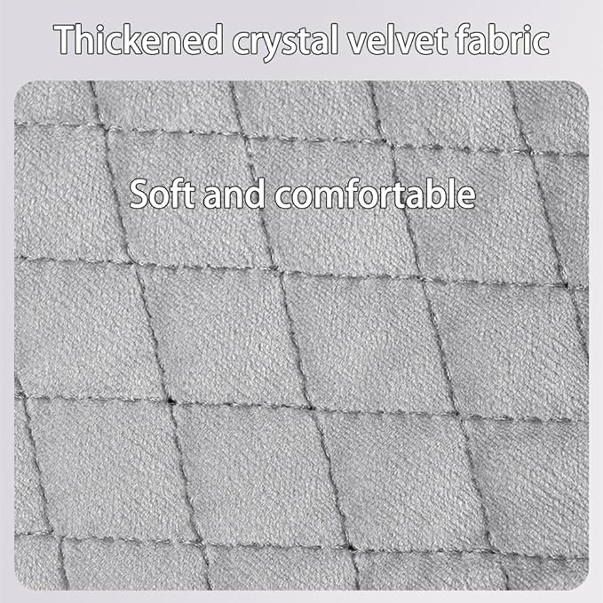 Cxtiy Car Center Console Cover,Microfiber Warm Soft Car Armrest Cover Cushion with 2 Storage Bags,Universal Car Armrest Storage Box Car Interior Accessories for Most Vehicles (Grey)