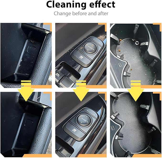 Car Cleaning Gel, Reusable Vehicle Air Vent Crevice Detailing Putty, Automotive Interior Detail Slime Cleaner Removal Tool Kit Accessories, Universal for SUV, Sedan, Truck (Yellow)