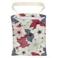 Car Trash Can, Cute Car Trash Bag, Hanging Car Organizer and Storage Bag, Trash Bin for Car Accessories, Vehicle, Travelling, Camping Cute White Blue Flower